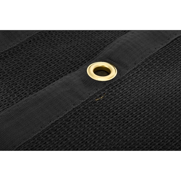 Heavy Duty Black Knitted Mesh Tarp With Grommets 14 Ft